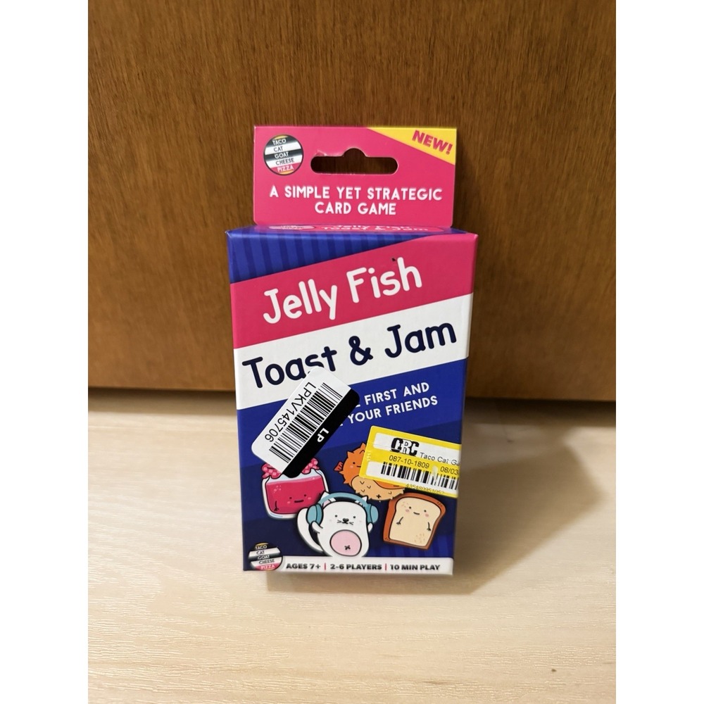Jelly Fish Toast & Jam Card Game Taco Cat Games Ages 7+ 2-6 Players New